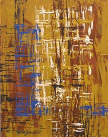 'Abstraction', acrylic on canvas, Will Johnstone.